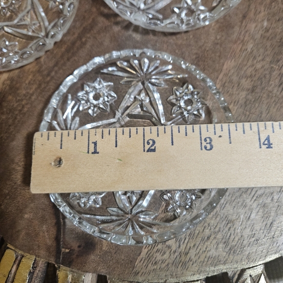 💚 Vintage glass coasters set of 5 Starburt - Picture 12 of 12
